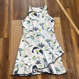 Banana Republic White Floral Sleeveless Dress 10